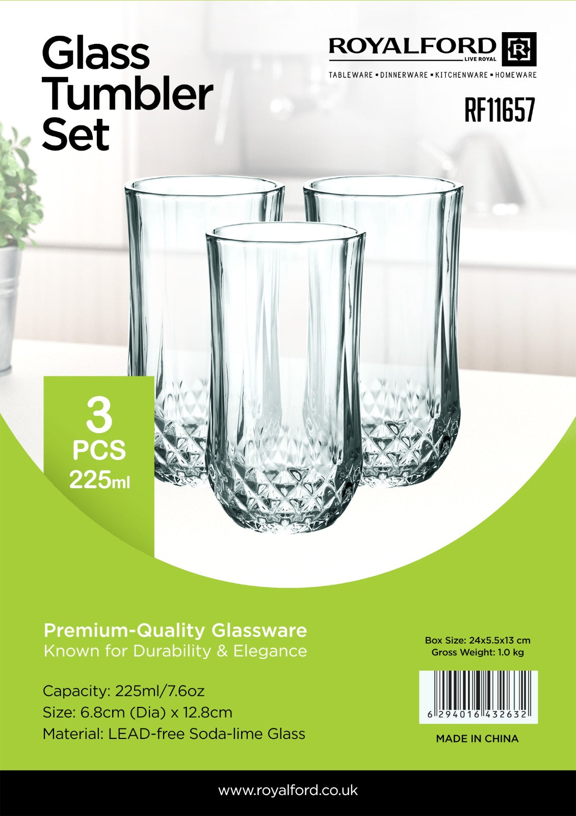 Glass Tumbler Royal Botanic Gardens Victoria Set of 2 - La La Land