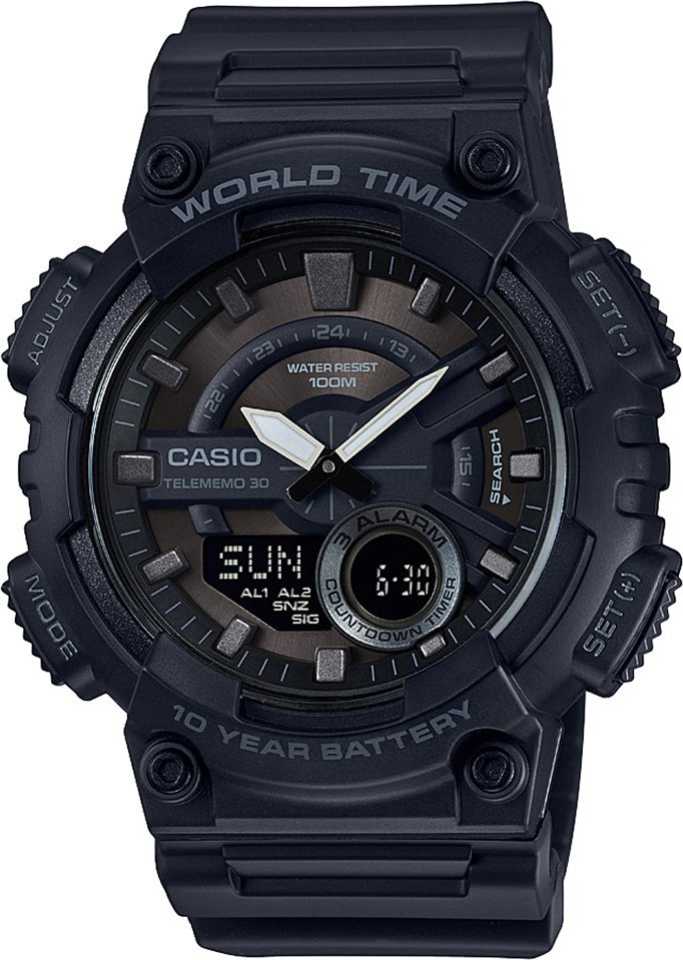 Casio Youth Men Watch AEQ-110W-1BVDF | Resin | Water-Resistant | Minimal | Quartz Movement | Lifestyle| Business | Scratch-resistant | Fashionable | Halabh.com