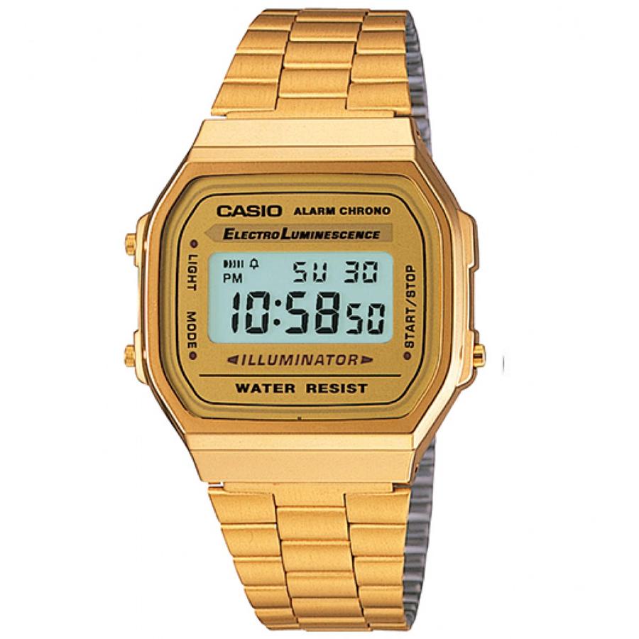 Casio Men's Gold Watch A168WG-9WDF | Stainless Steel | Mesh Strap | Water-Resistant | Minimal | Quartz Movement | Lifestyle | Business | Scratch-resistant | Fashionable | Halabh.com