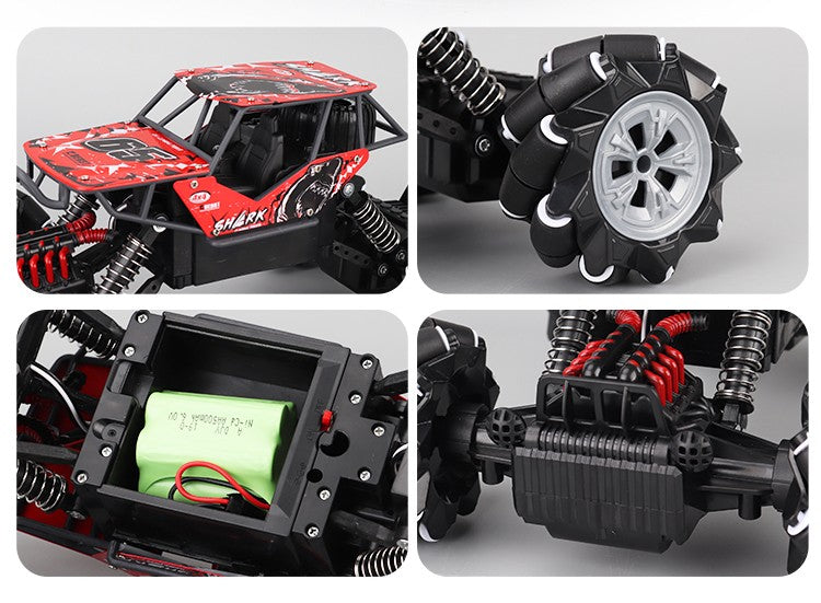 لعبة سيارة دريفت بجهاز تحكم عن بعد 4WD RC Car 1:16 2.4G Stunt Drift Run مائل