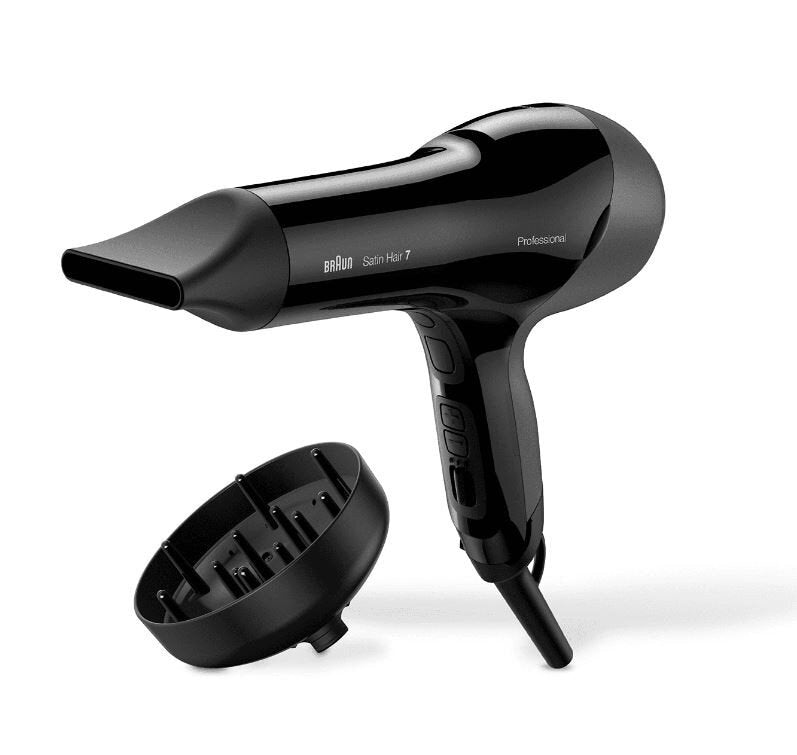 Braun Satin Hair Dryer | Color Black | Power 200W | Best Personal Care Accessories in Bahrain | Halabh