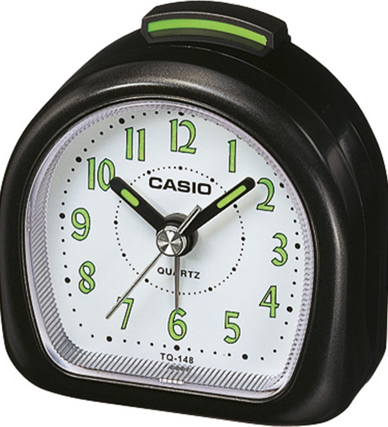 Casio Alarm Table Clock Black TQ-148-1DF | Reliable Timekeeping | Travel | Wake Up Routine | Snooze Function | Battery Operated | Portable | White Face | Halabh.com