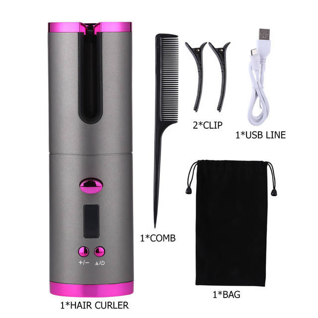 LCD Handheld Cordless Automatic Hair Curler at Best Price - Halabh