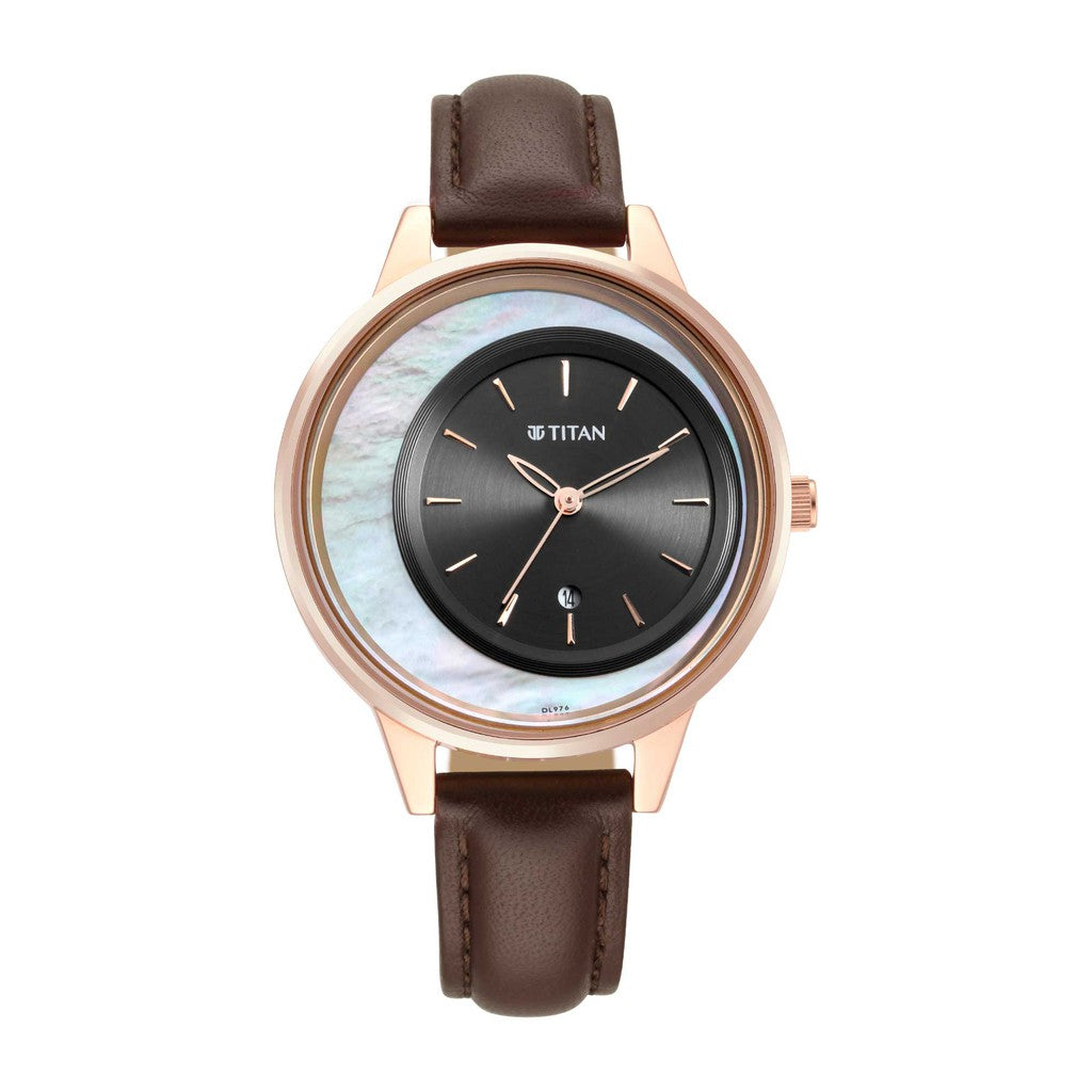 Titan Crescent Anthracite Dial Analog Watch for Women