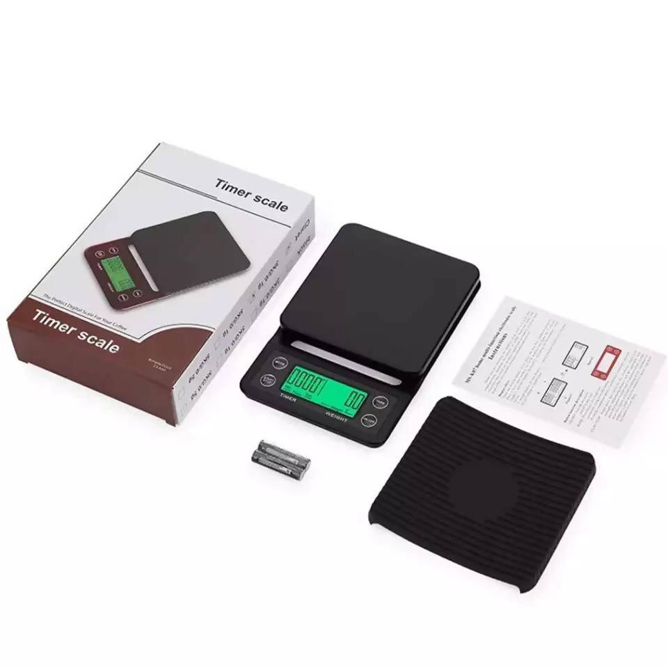 Alarm Clock Timing Coffee Scale Black ABS Plastic with Timer | Kitchen Appliance | Halabh.com