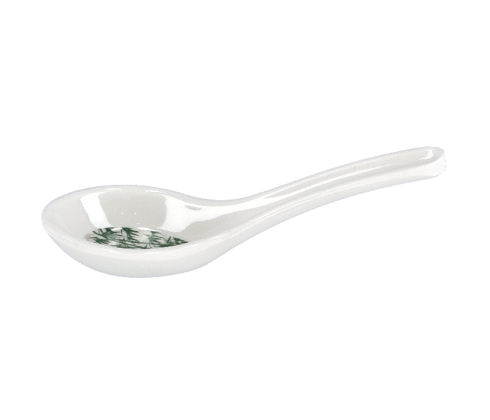 Royalford Melamin Ware Bamboos Soup Spoon White