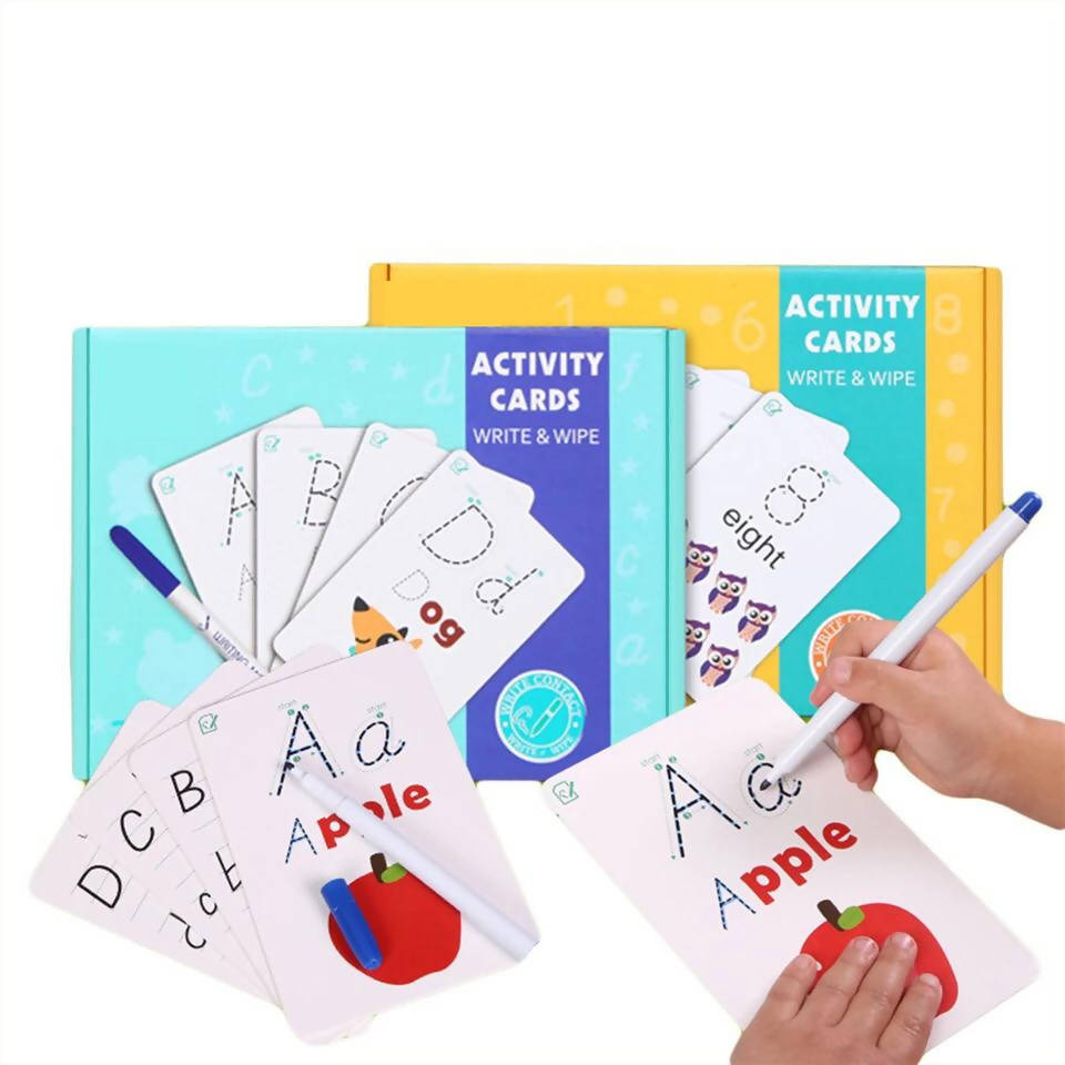 Kids Educational Toy Rewritable Early Learning Recognize Uppercase Cards Children Education
