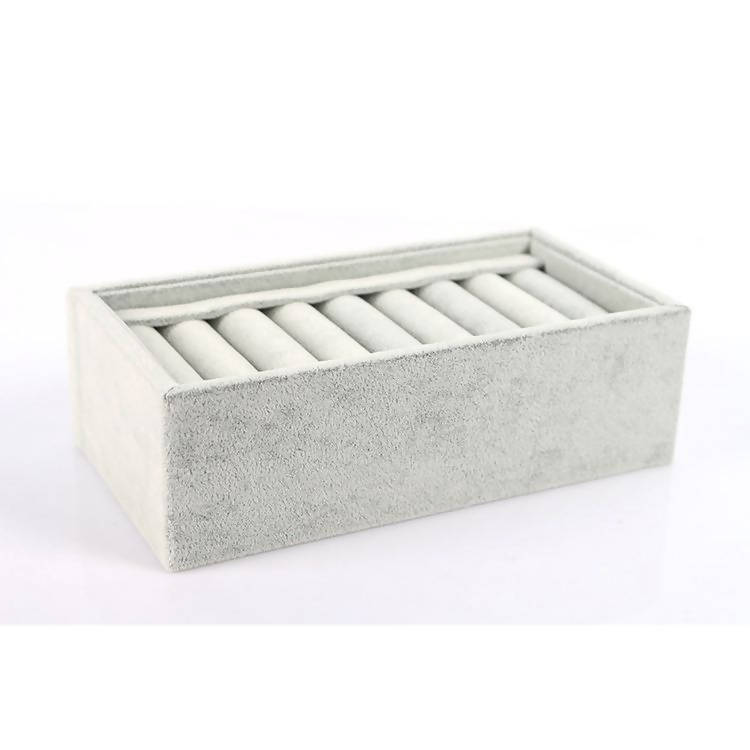 Jewelry Organizer Holder Tray Case For Ring Earrings Bangles etc Storage  Display Grey
