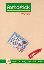 Fantastick Sticky Notes 2X3 Fluorescent