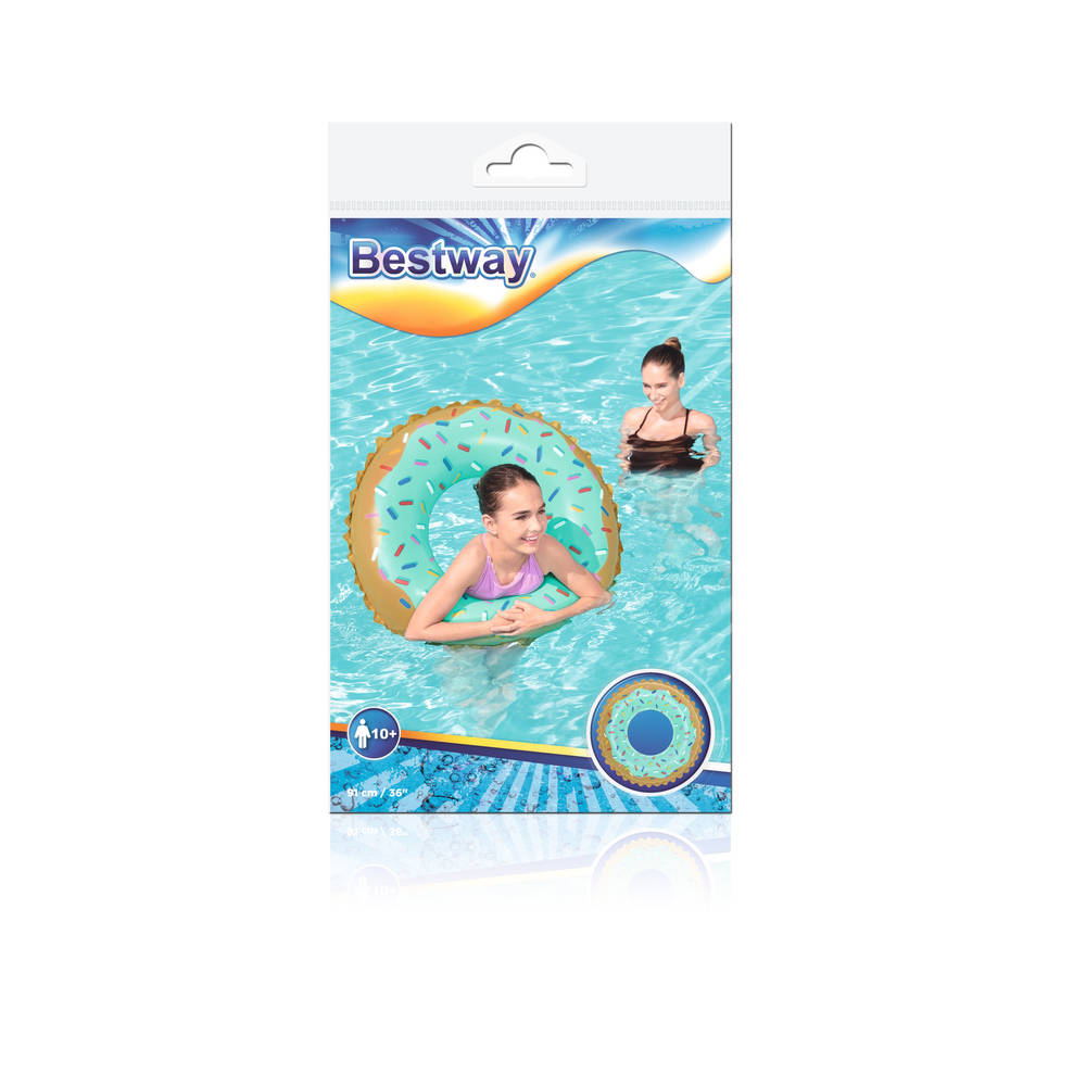 Bestway Mint Donut Swimming Ring 91cm