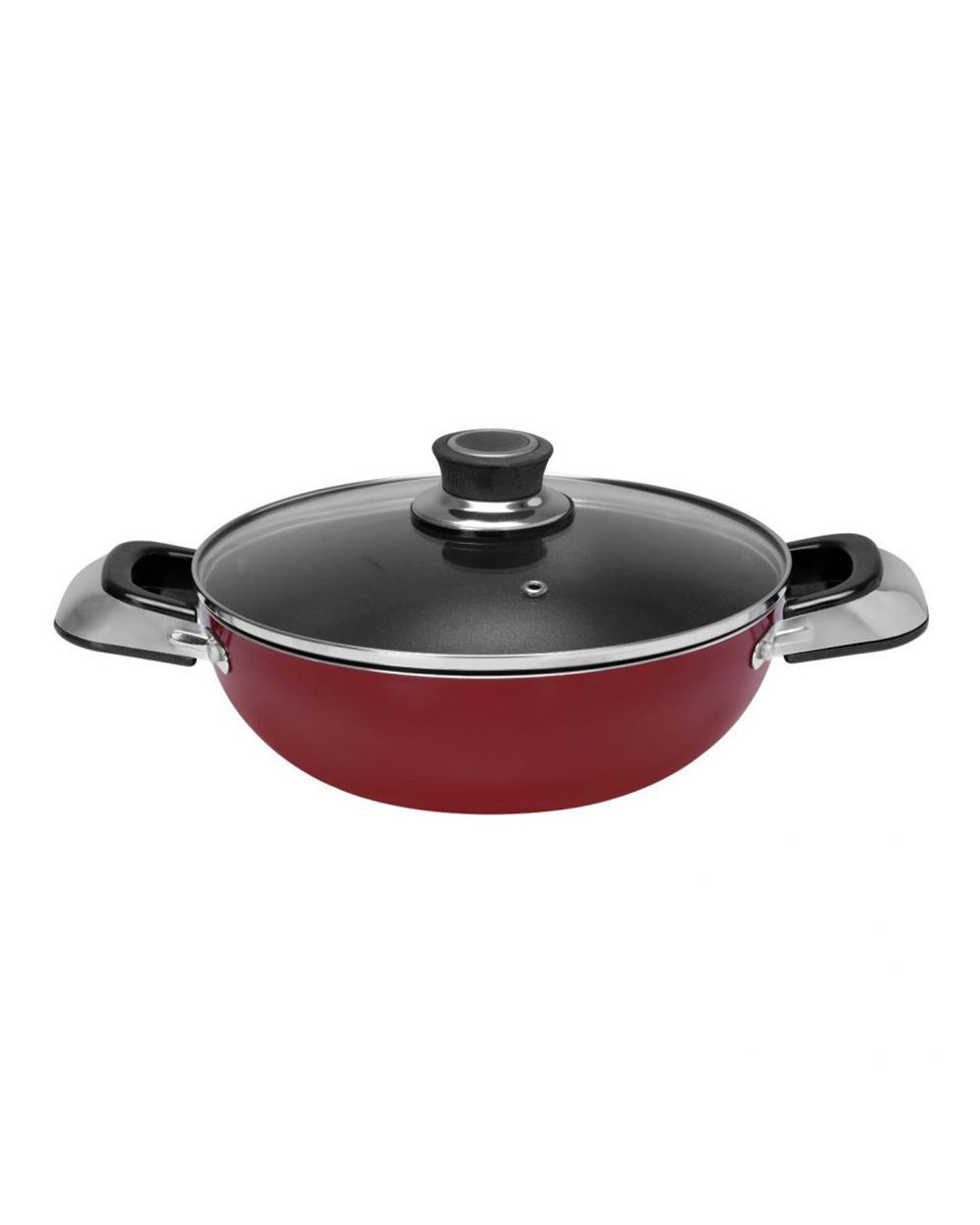 Royalford 22cm Non Stick Wok Pan with Lid