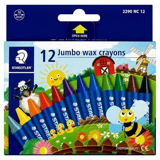 Staedtler Jumbo Wax Crayon Set of 12 Colors ST-2290-NC12