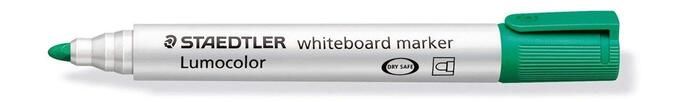 Staedtler Lumocolor 351-5 Bullet Tip Whiteboard Marker - Green - Box of 10 Pieces ST-351-05