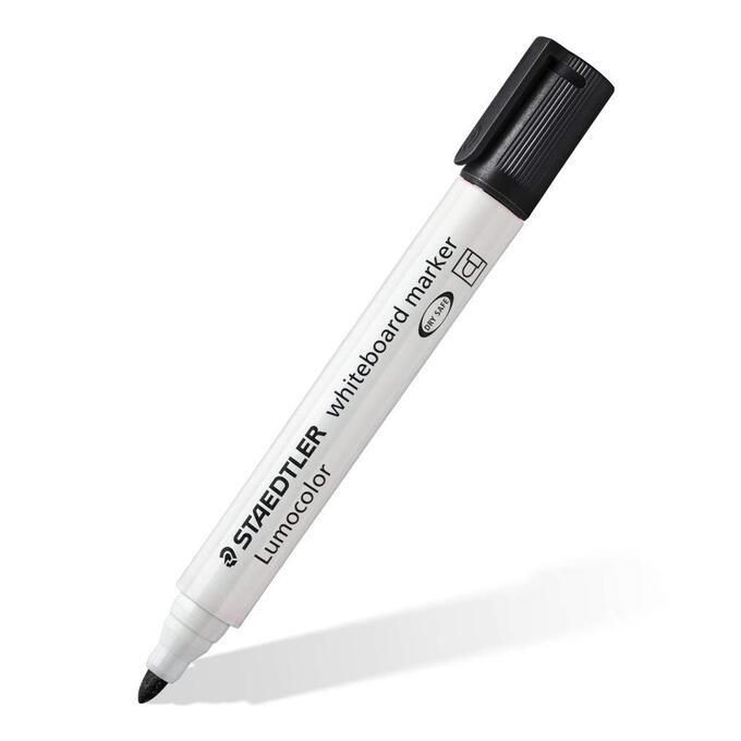 Staedtler Lumocolor 351-9 Bullet Tip Whiteboard Marker - Black - Box of 10 Pieces ST-351-09