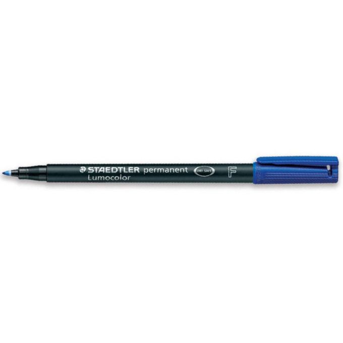 Staedtler Lumocolor OHP Permanent Marker Pen Blue,Box of 10 Pieces ST-317-03