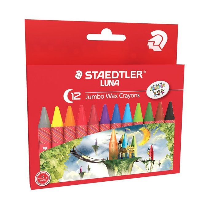 Staedtler Luna Jumbo Wax Crayon Set of 12 Colors ST