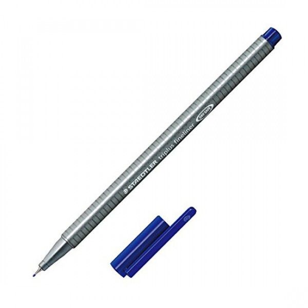 Staedtler ST- 334-3Triplex Fineliner Tip Pen - Blue- Pack of 10 ST-334-03