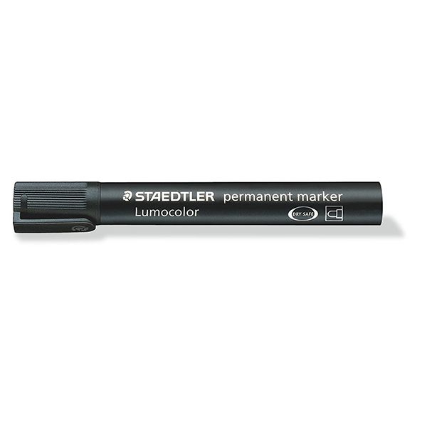 Staedtler Lumocolor Bullet Tip Permanent Marker - Black -Box of 10 Pieces ST-352-09