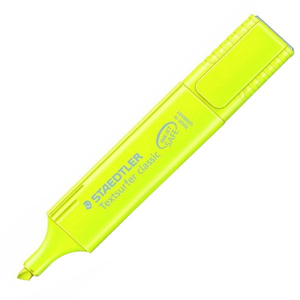 Staedtler Textsurfer Classic Highlighter Pen - Yellow - Box of 10 Pieces ST-364-01