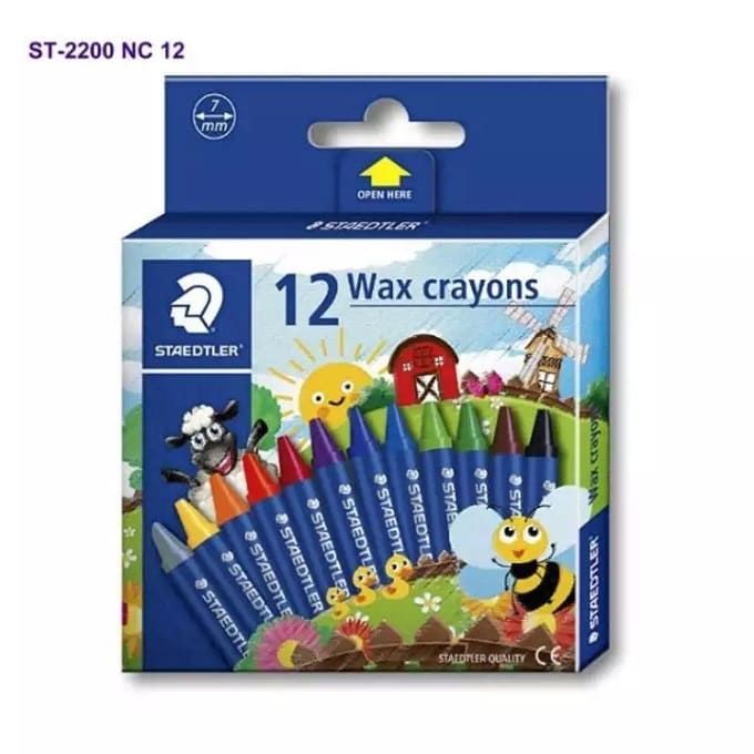 Staedtler Wax Crayon Set of 12 Colors ST-2200-NC12