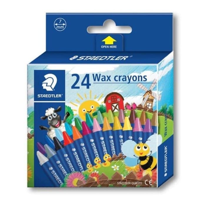 Staedtler Wax Crayon Set of 24 Colors ST-2200-NC24