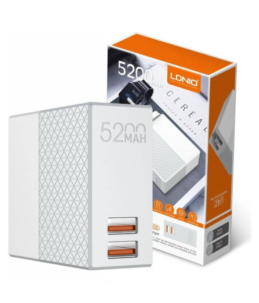 Ldnio 5000 Mah Li-Ion Power Bank White
