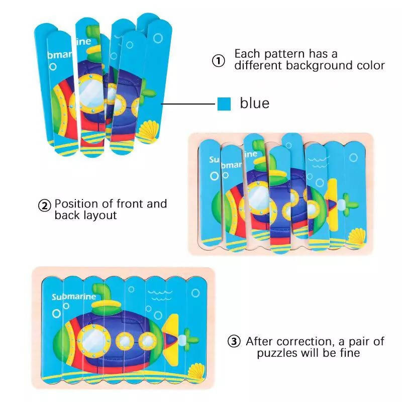 Wooden Creative Bar Puzzle Children 2-3-5 Years Old