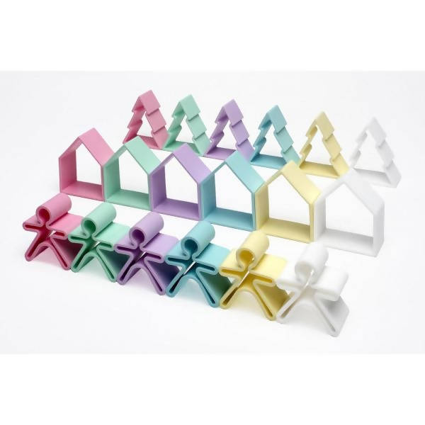 Dena Kid House & Tree Silicone Toy Set Multicolor