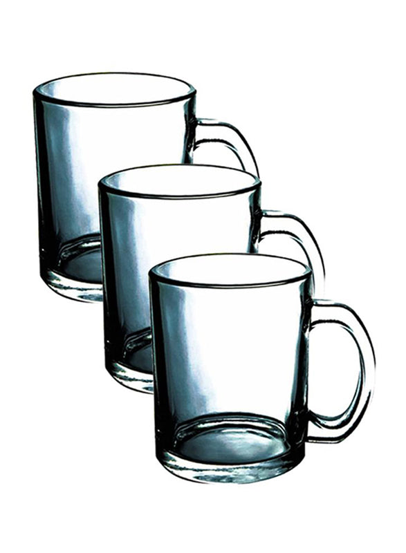 Royalford 3 Pcs Glass Mug with Handle