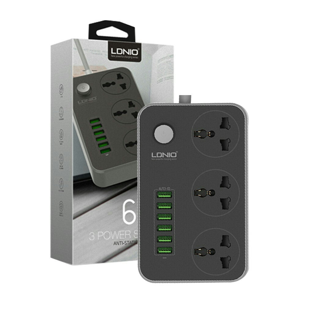Multi plug with 6 USB Slot - 1227270 | Outlet | USB | Extension Cord | Electronics | Home Improvement | Technology | Convenience | Protection | Versatility | Halabh.com