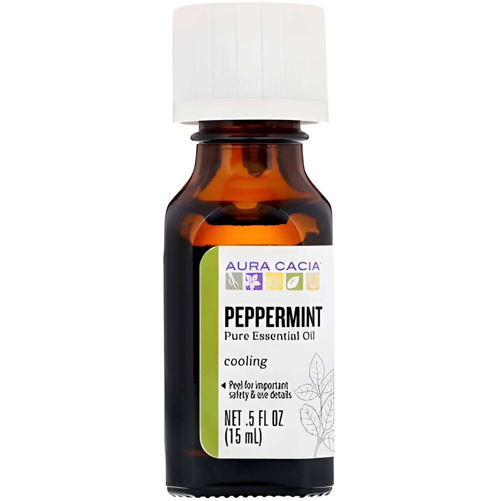 Aura Cacia Pure Essential Oil Peppermint Light Gray