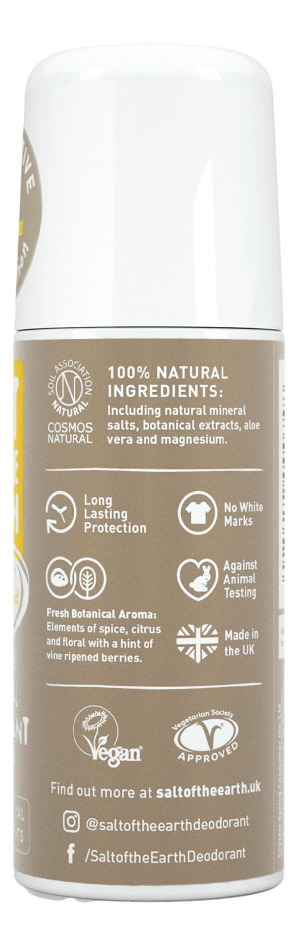 Salt of the Earth Amber and Sandalwood Roll On 75ml