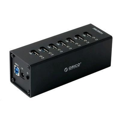 Orico 7 Port Commercial Heavy Duty Super Speed USB3.0 Premium Aluminium Hub With 12V/2.5A Power