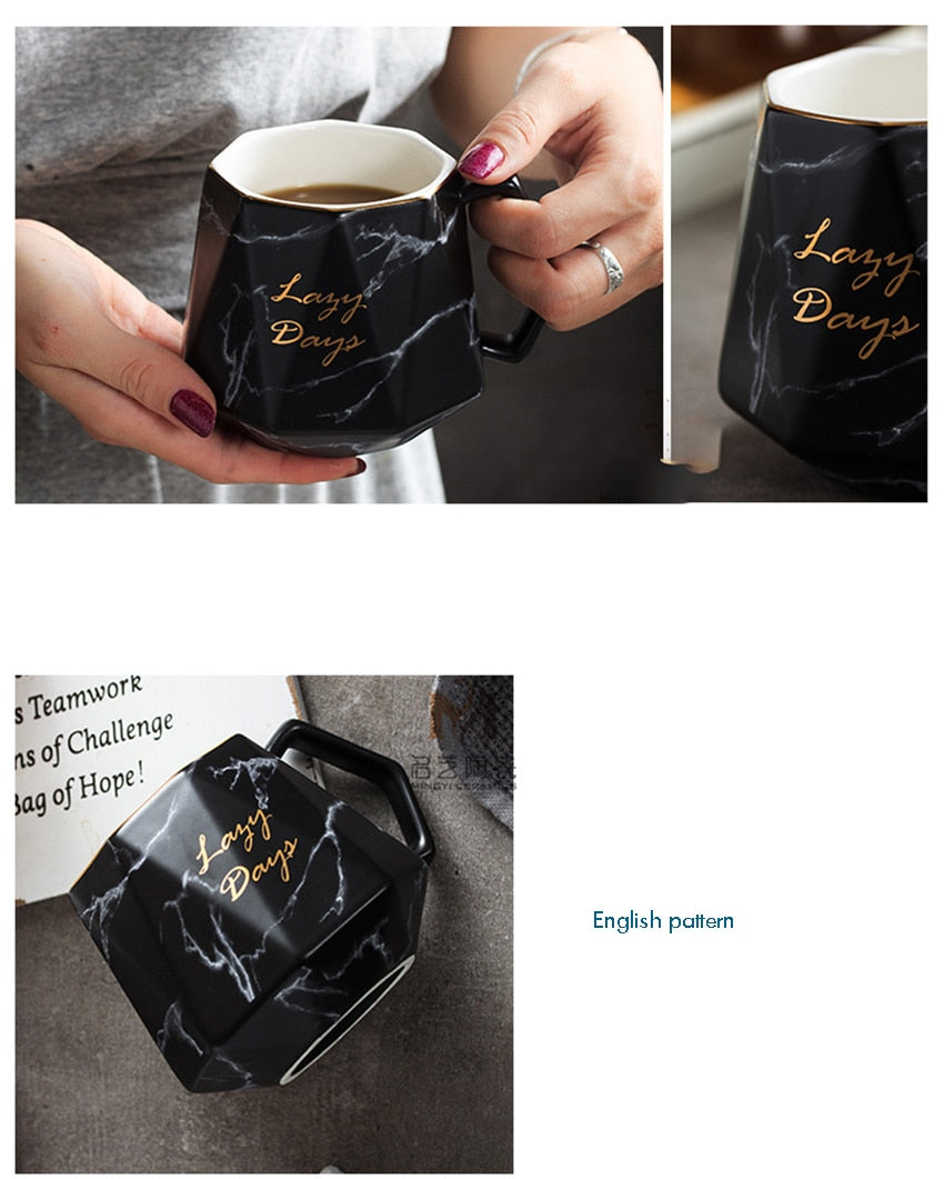 Shop Diamond Marble Ceramic Coffee Mug | Best Tea Mugs | Halabh