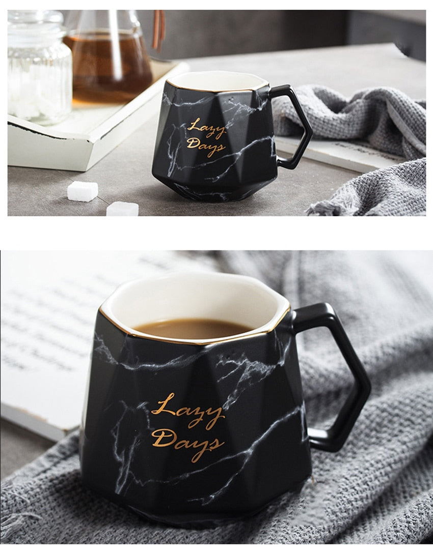 Shop Diamond Marble Ceramic Coffee Mug | Best Tea Mugs | Halabh