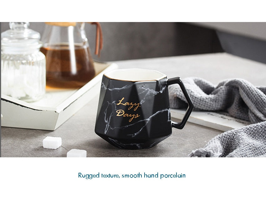 Shop Diamond Marble Ceramic Coffee Mug | Best Tea Mugs | Halabh