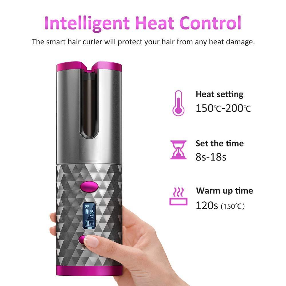 Automatic Wireless Temperature Display Hair Curler in Bahrain - Halabh