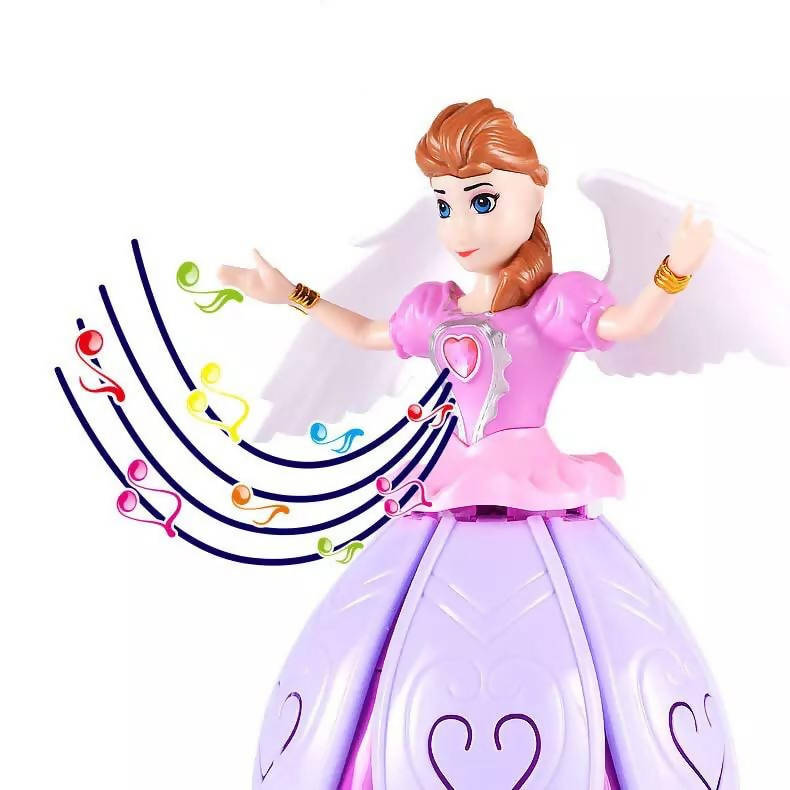 Kids Toys Dancing Doll Princes Dancing Angel With LED Light Rotating