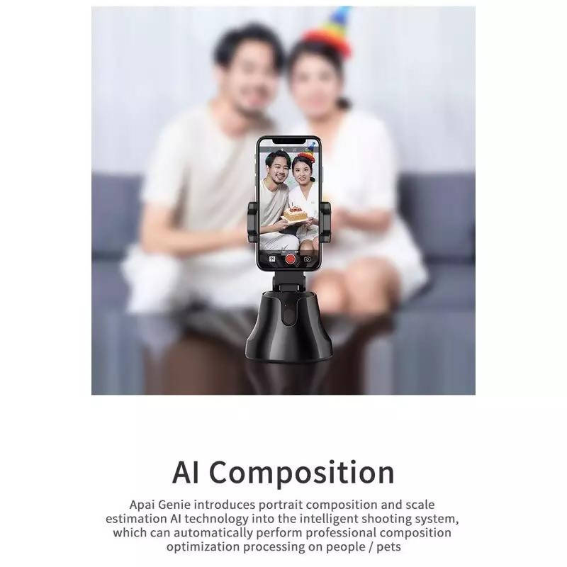 Selfie Shooting Smartphone Selfie Shooting Gimbal 360 Face & Object Follow Up Selfie Stick for Photo Vlog Live Video Record