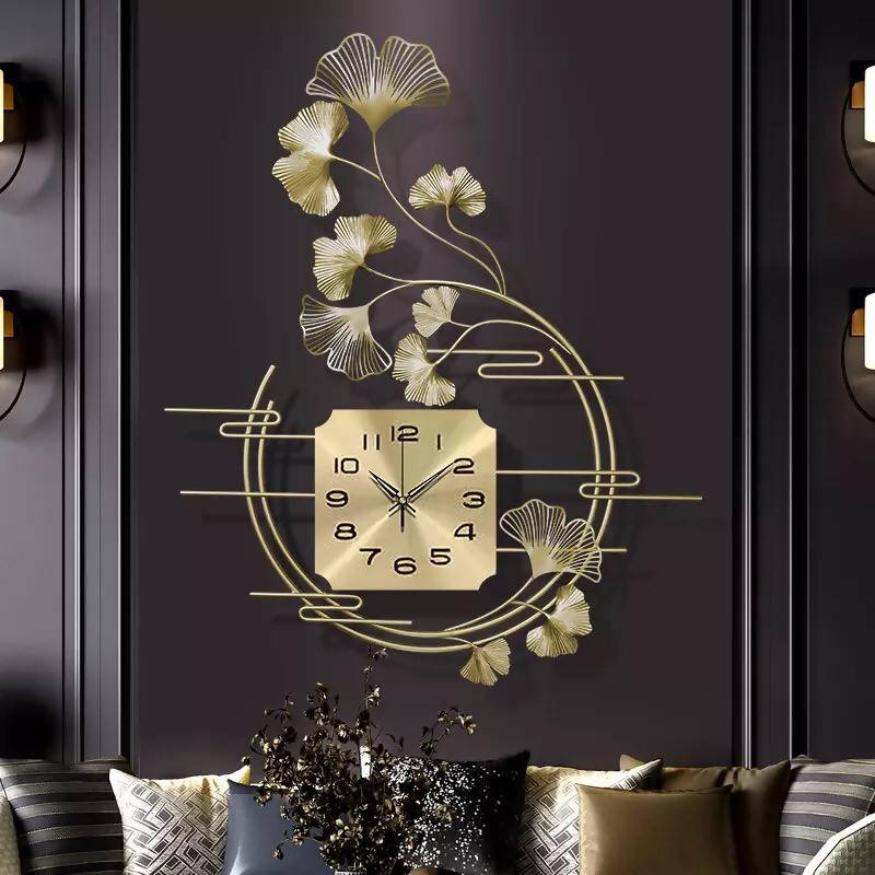 Luxury Digital Wall Clock Elegant Bedroom Gold Living Room Wall Clock