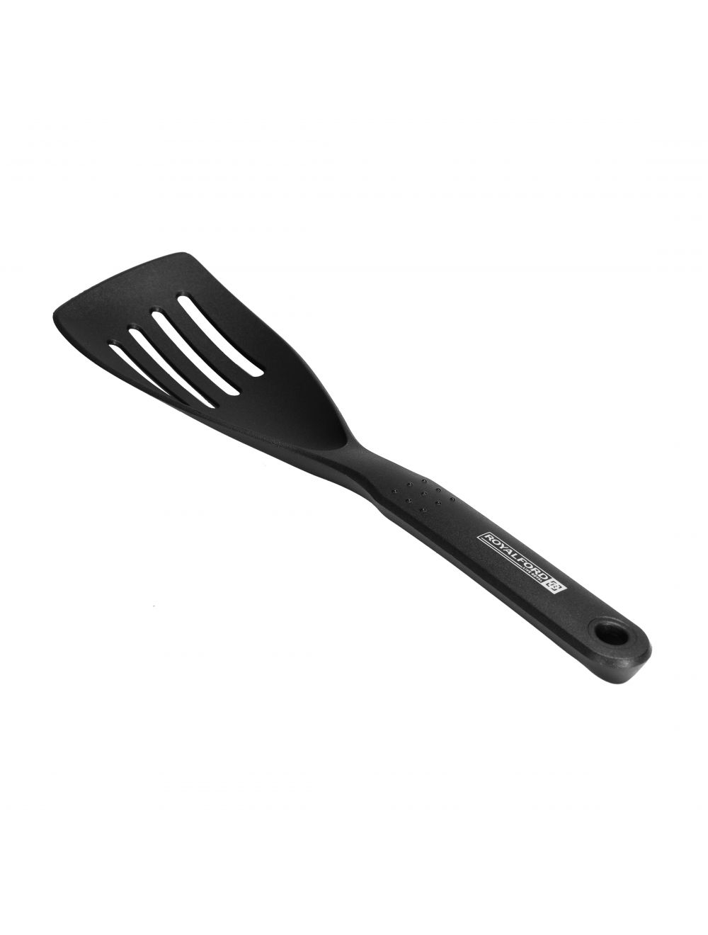 Royalford Nylon Tilted Slotted Spatula Black