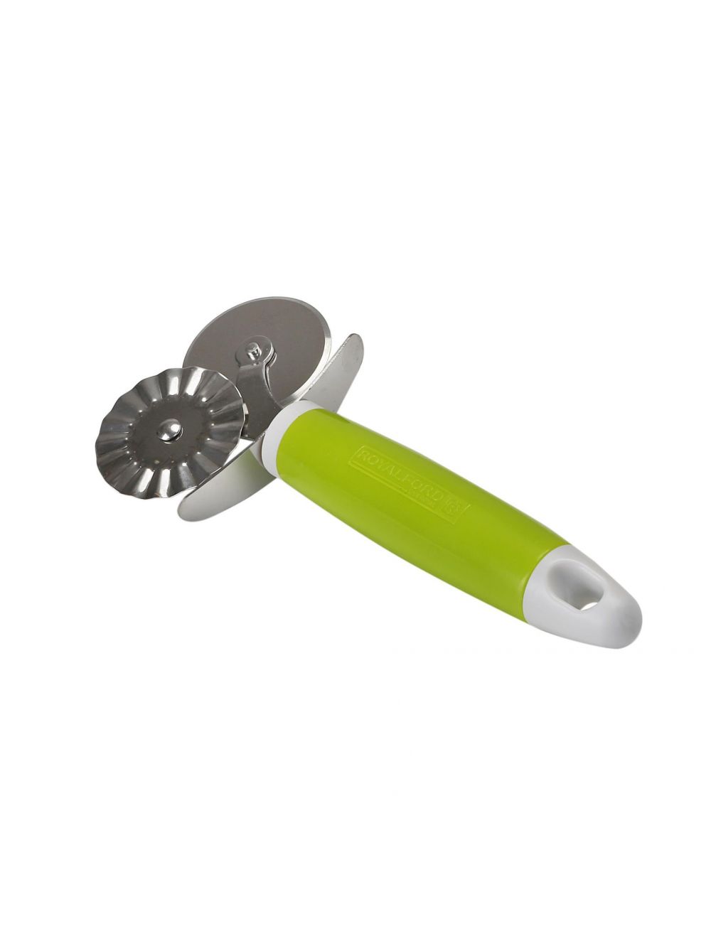Royalford Double Pizza Cutter with Aluminium Handle Green
