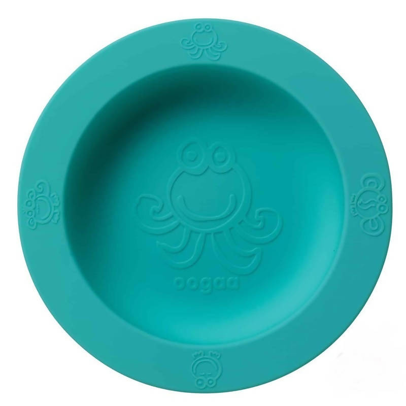Oogaa Silicone Aqua Blue Bowl Jewel Green