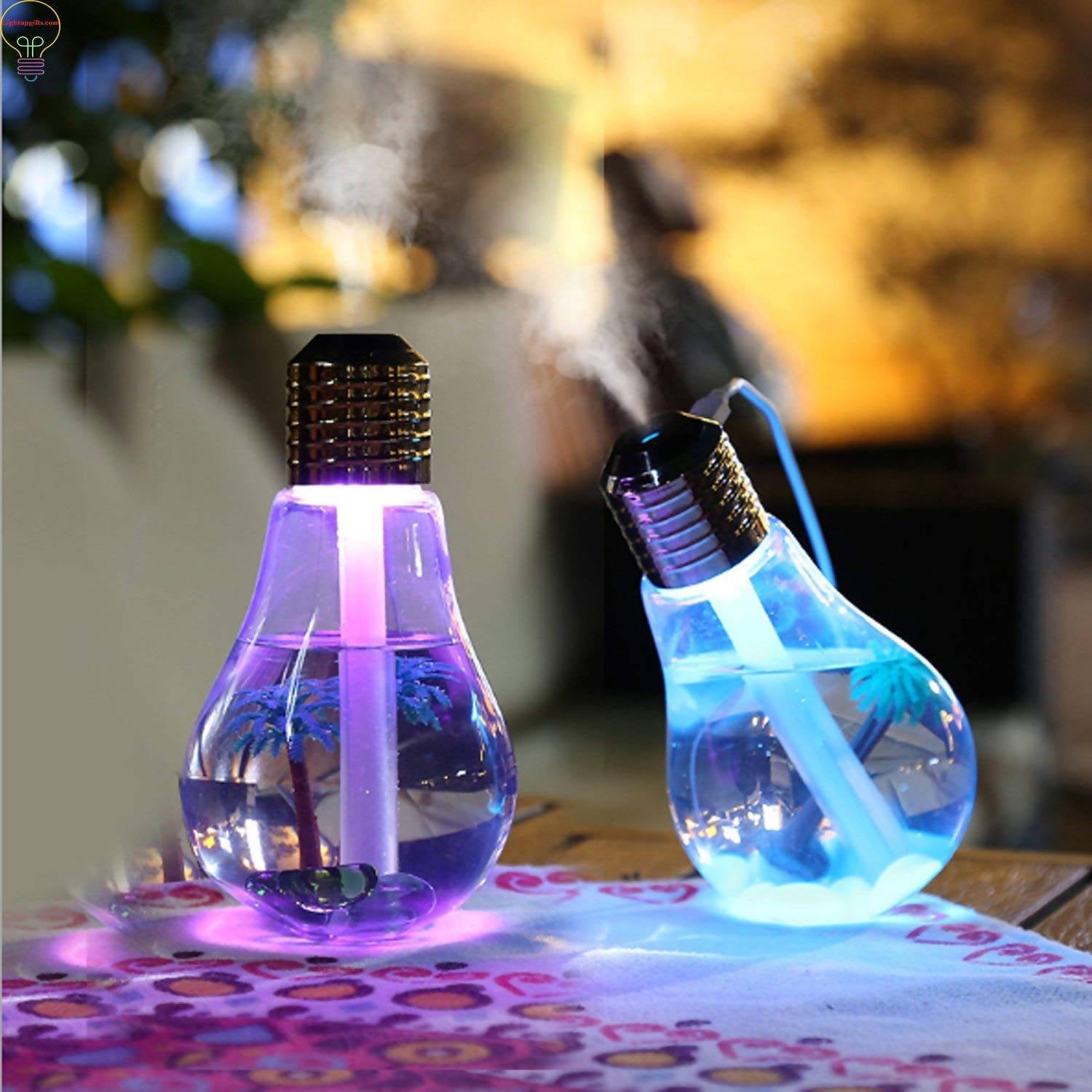 JE J. COTTON USB 7 Colors Changing Bulb Night Light Ultrasonic Humidifier