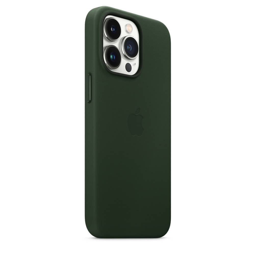 Apple Original iPhone 13 Pro Leather Case With Magsafe Sequoia Green