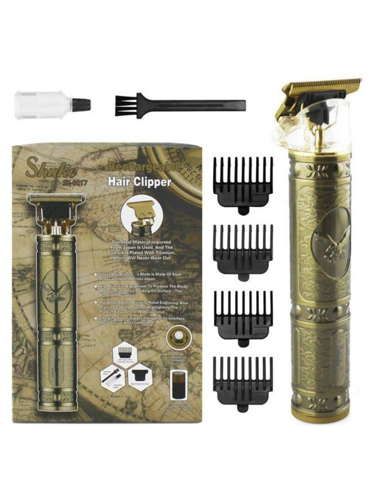 Shuke Professional T Blade Hair Clipper & Beard Trimmer - Halabh
