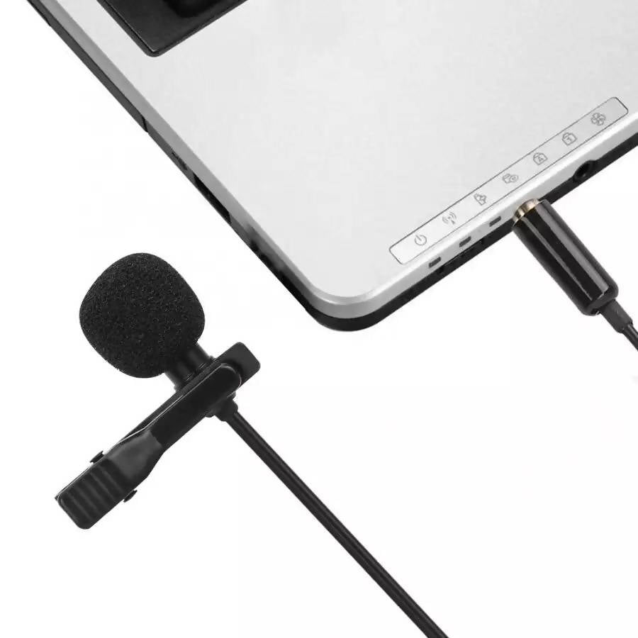 Portable Metal Lavalier Collar Clip on Camera Microphone