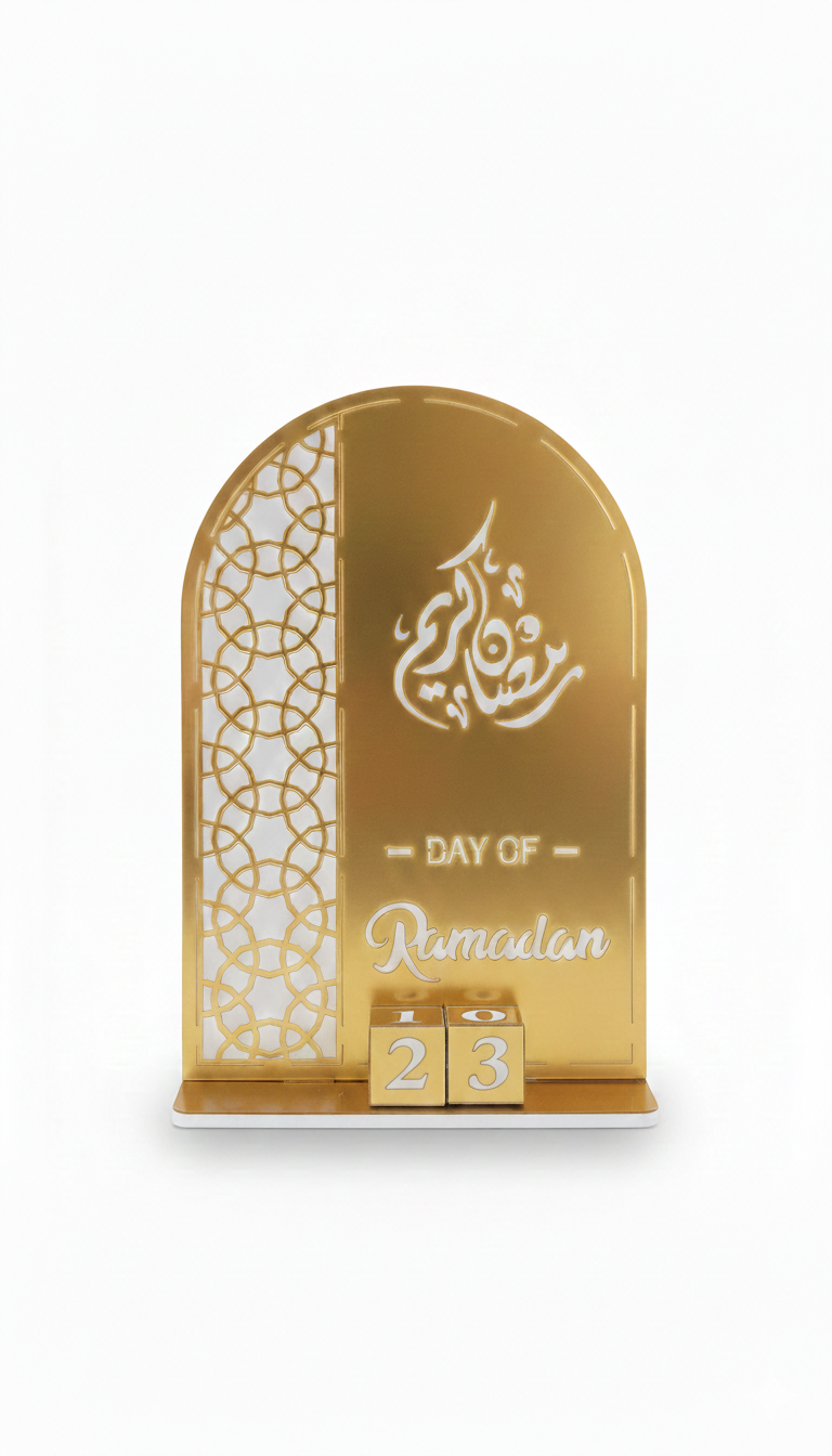 Luxury Gold “Day of Ramadan” Countdown Decor