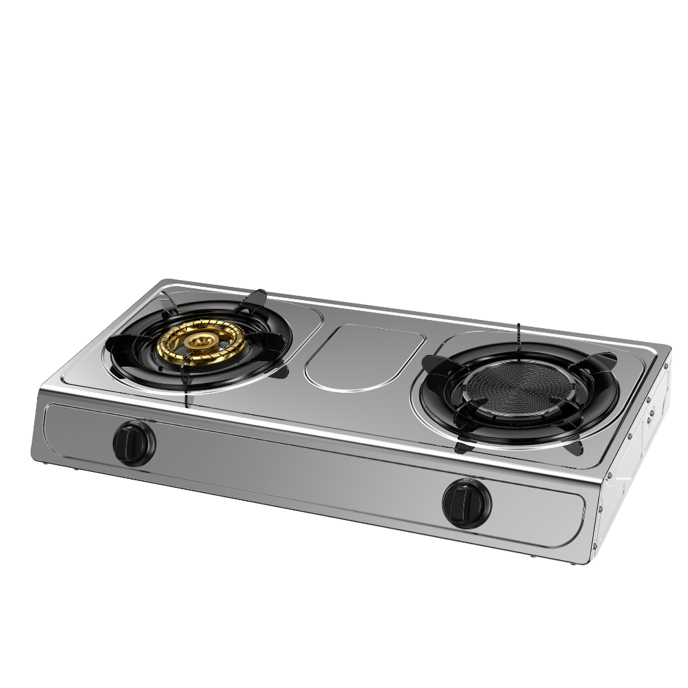 StarHome Automatic Ignition Stainless Steel 2-Burner Gas Stove - SH-1151