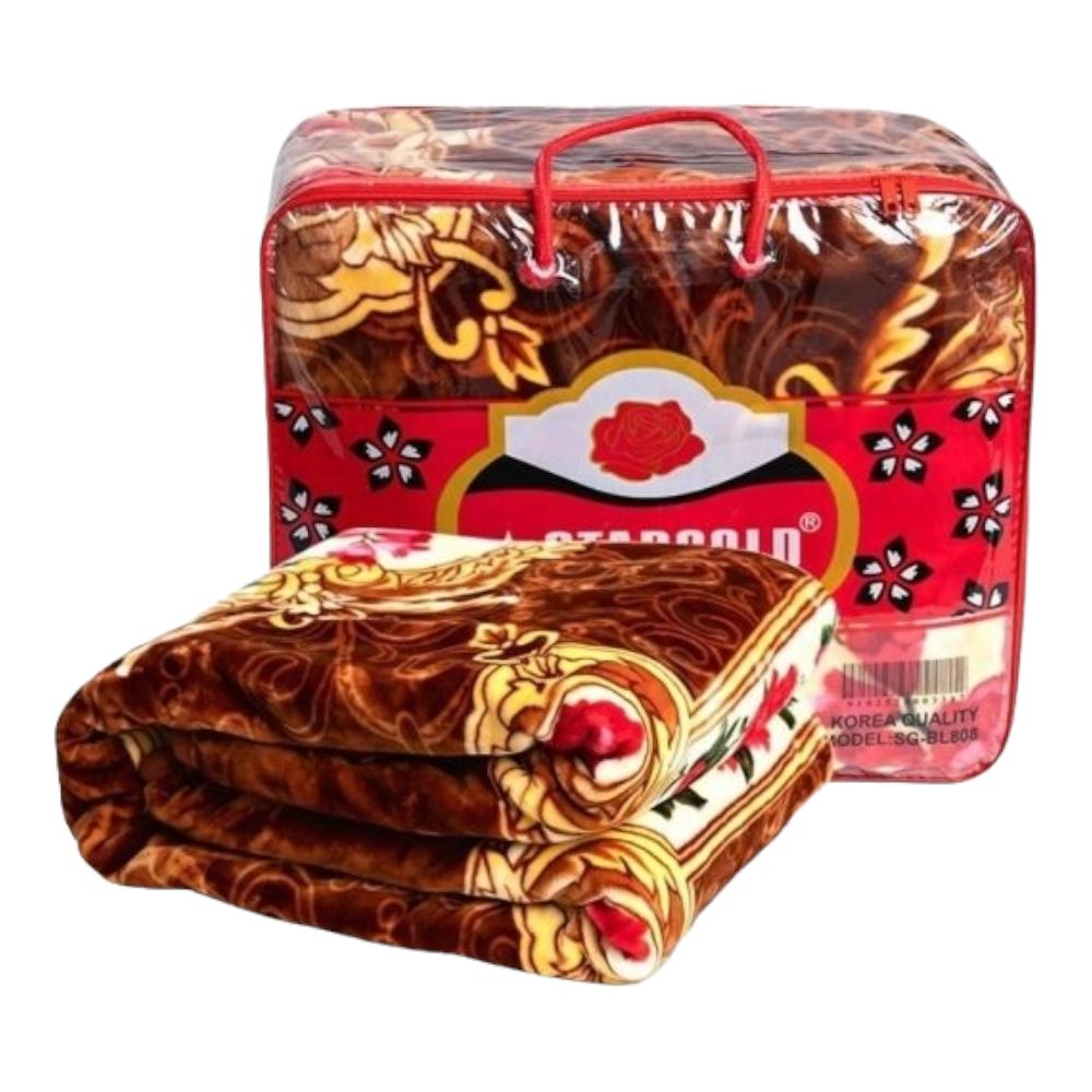 Star Gold 2PLY Embossed Blanket 200x240cm - SG-BL902